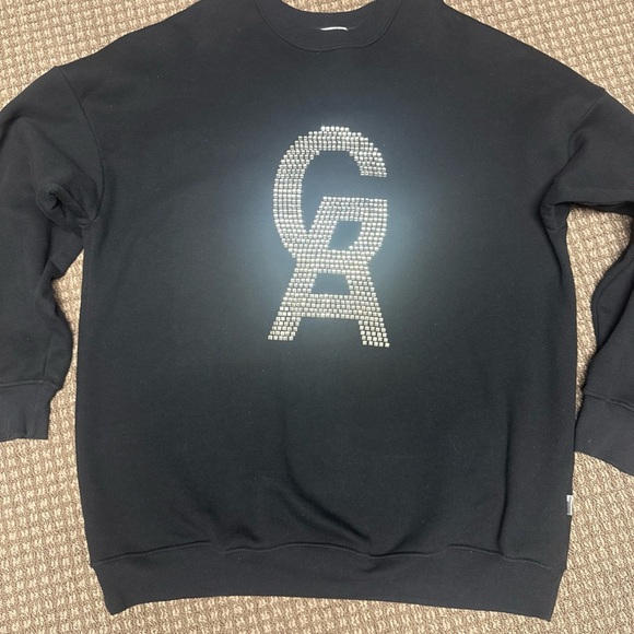 Good American Tops - Good  American Icon Black Bejeweled Crewneck Sweater Sz 3